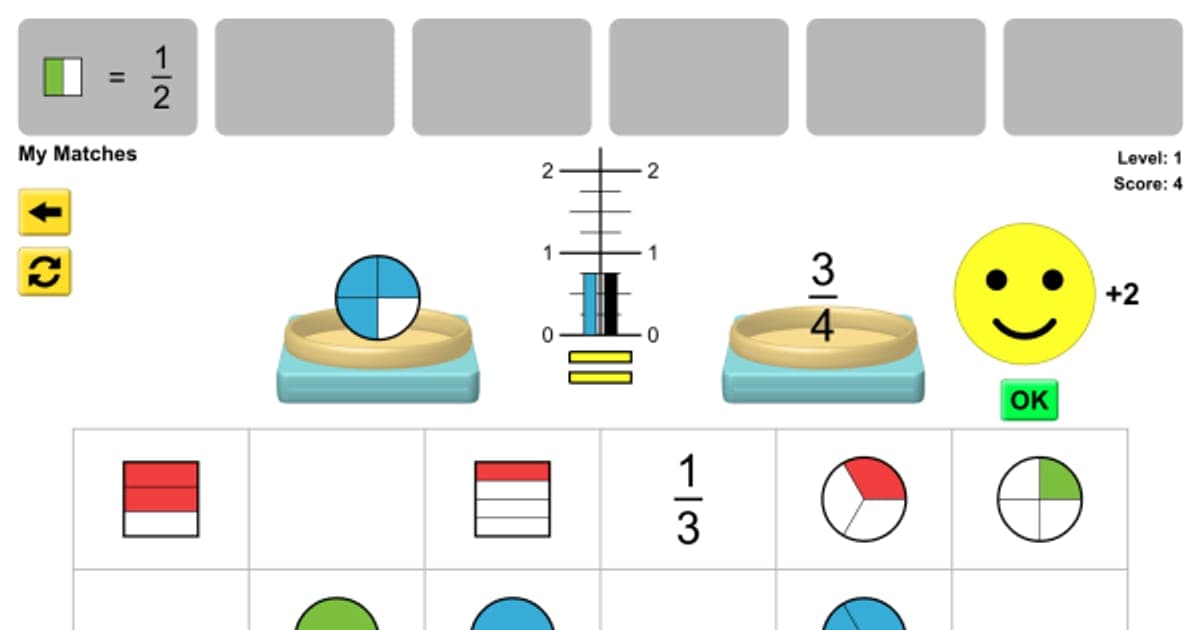 PhET Fraction Matcher preview