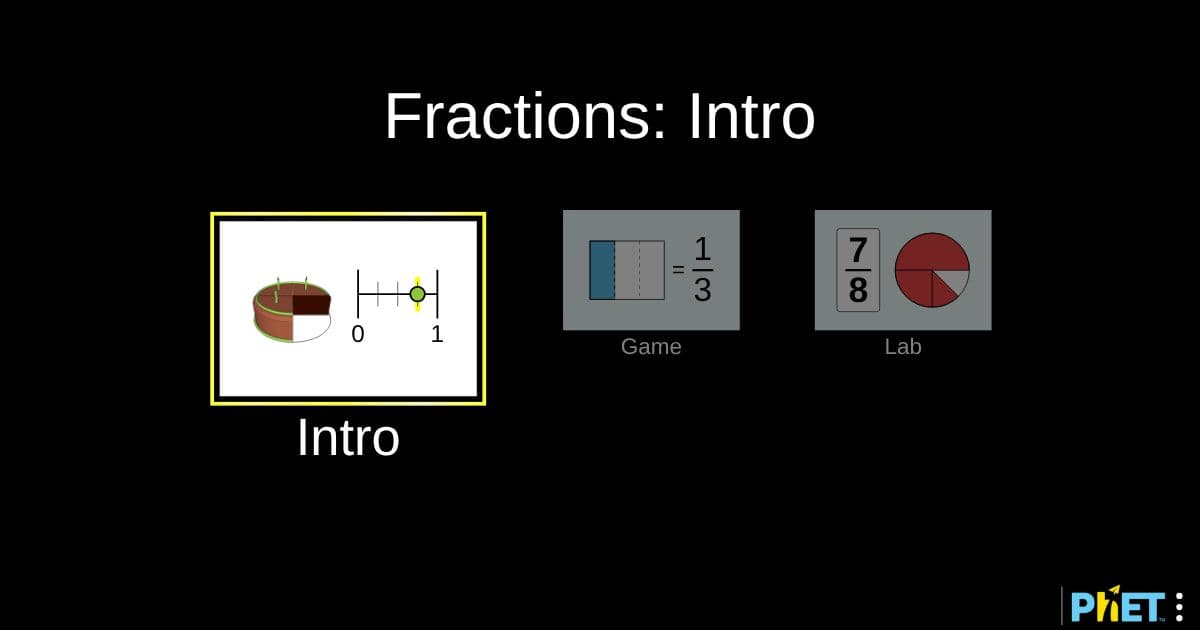 PhET Fractions: Intro preview